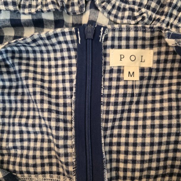 Stylish Blue Gingham Midi Dress - Picture 8 of 15